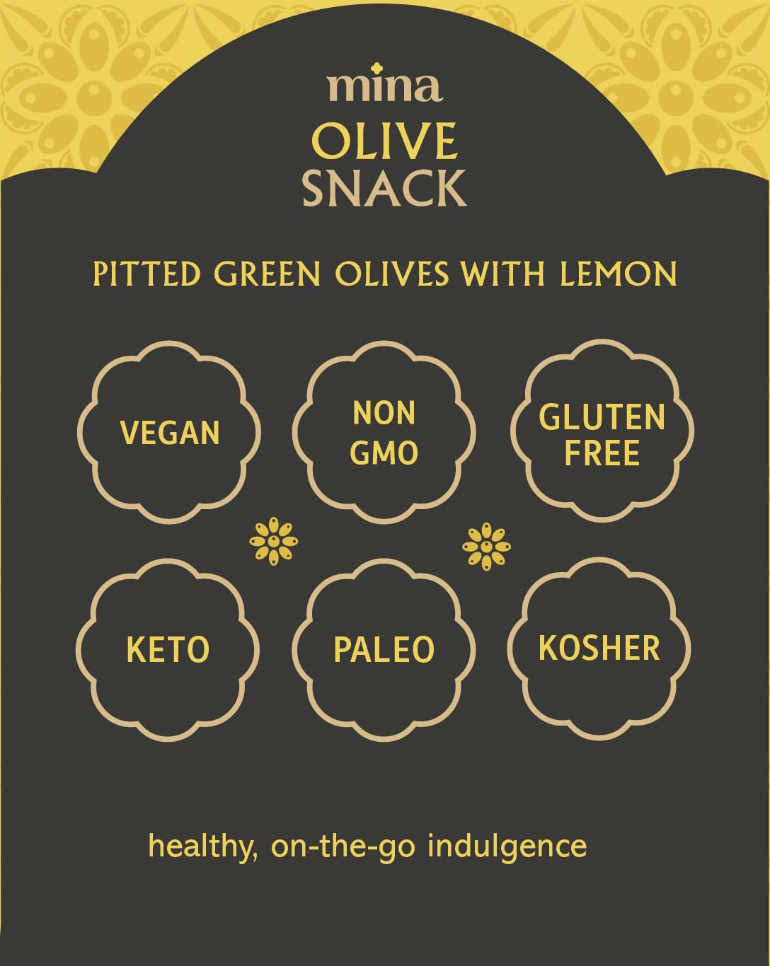Organic Pitted Green Olives with Lemon - Healthy Keto & Vegan Snack (2.11oz, Pack of 12) | Gluten-Free, All-Natural, 60 Calories per Pack | Perfect for Travel, Lunch Boxes & Low-Carb Diets