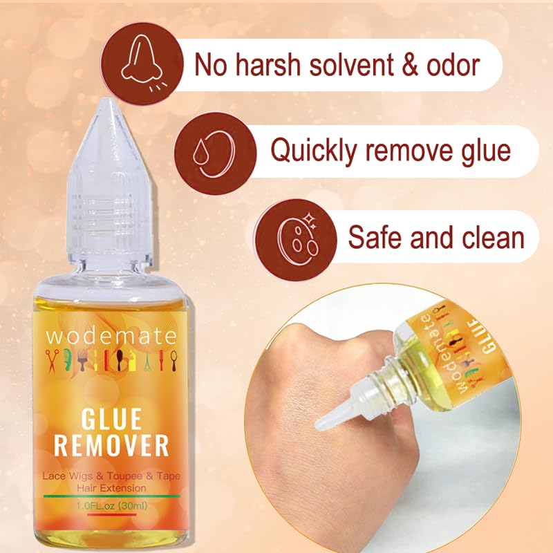 Fast-Acting Wig Glue Remover Spray - 30ml Adhesive Solvent for Tape-In Hair Extensions, Lace Wigs & Toupees | Removes Hair Glue, Bonding Residue & Double-Sided Extension Tape | Perfect for Salon Use, Home Hair Care & Wig Maintenance