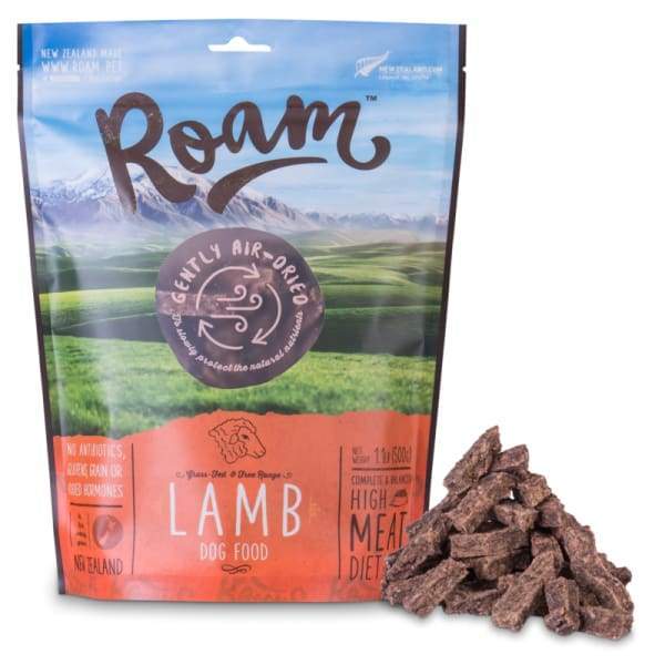 Premium Roam Lamb Air Dried Dog Food - Grain-Free, High-Protein Natural Treats for Small & Large Dogs - Perfect for Training, Travel & Outdoor Adventures