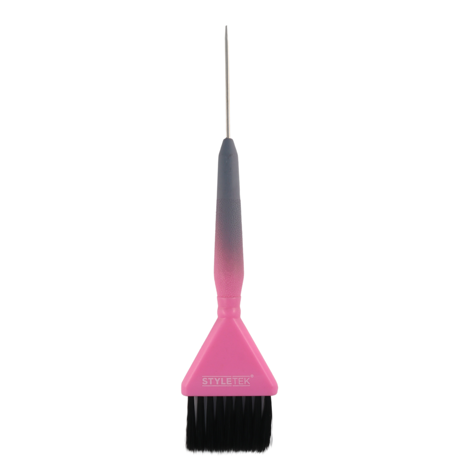 Styletel Pintail Ombre Coloring Brush - Pink & Gray Hair Dye Brush for DIY Balayage, Highlights, and Root Touch-Ups at Home