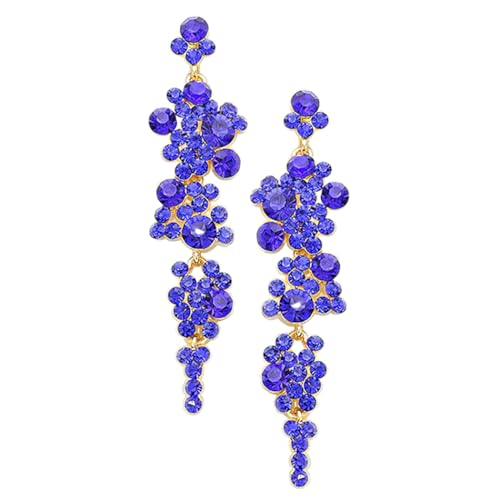 Sapphire Blue Gold Tone