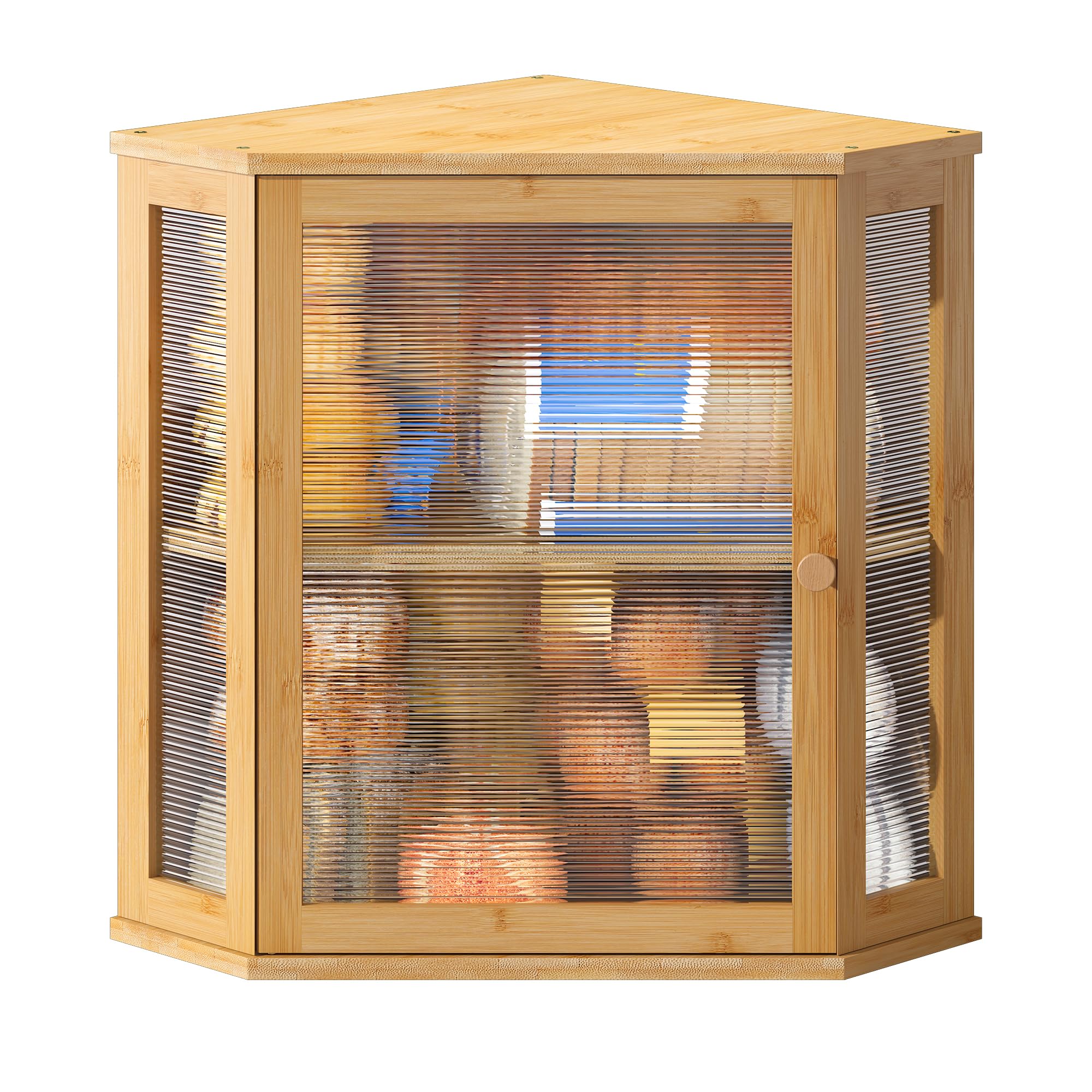 BMOSU Double Layer Bamboo Bread Box for Kitchen Countertop - Large Capacity Wooden Bread Storage Bin (Natural, Extra Large) | Perfect for Storing Bread, Pastries & Baked Goods