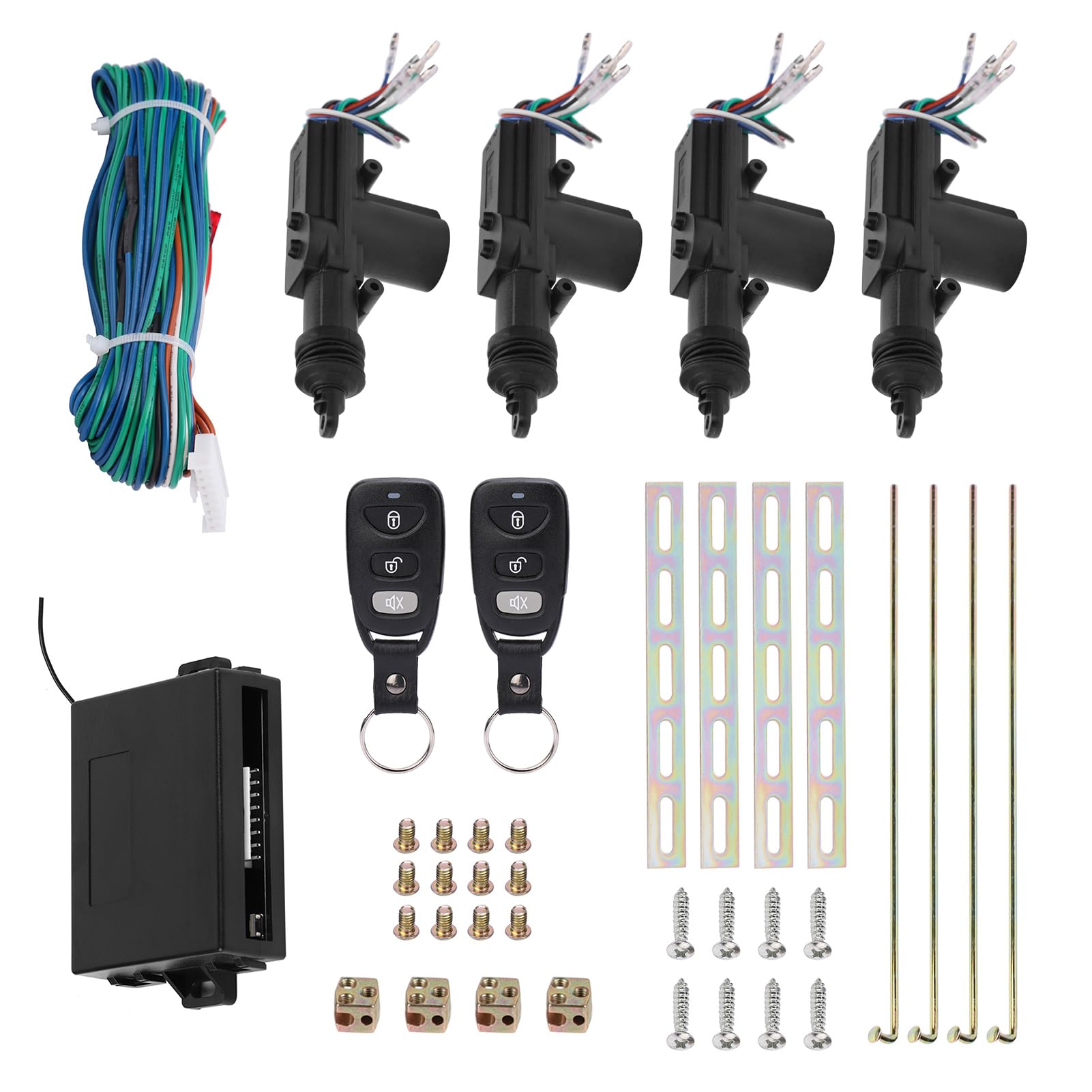 Universal Car Remote Control Kit - 4 Door Power Central Lock System with Keyless Entry for Cars & Trucks | Auto Locking Security for 2/3/4 Doors | Ideal for Vehicle Security & Convenient Access