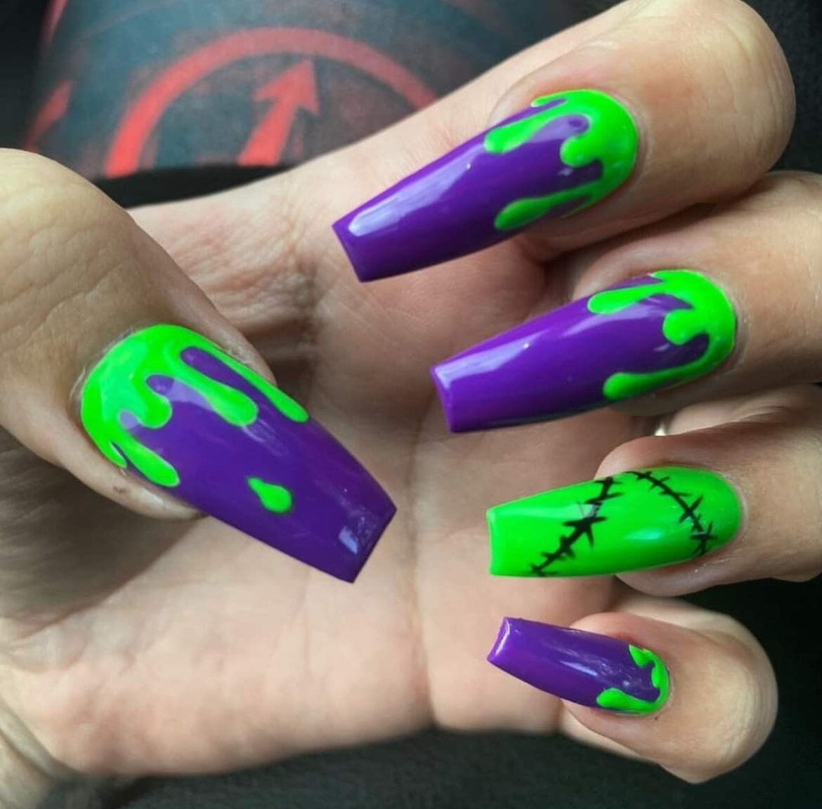 Halloween Gel Nail Polish & Nail Stickers Kit - Long Lasting Nail Art Set for Halloween Costume Party, DIY Manicure at Home