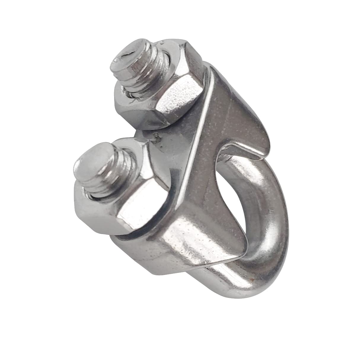 Stainless Steel M10 Wire Rope Clips (10PCs) - Heavy Duty Fasteners for Marine & Construction