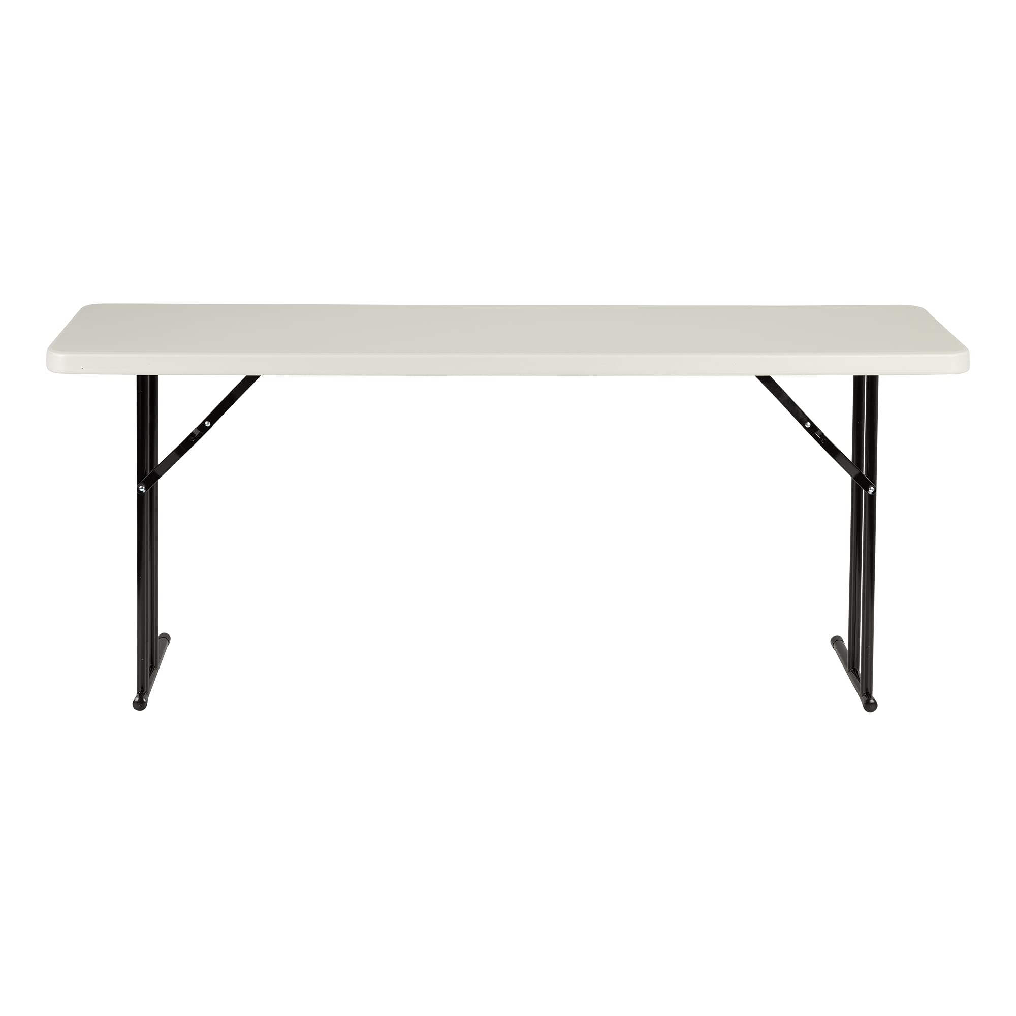 Norwood 6ft Folding Table Indoor Outdoor - Heavy Duty Blow Molded Plastic Training & Event Table, Rectangular Foldable Table in Gray - Perfect for Classrooms, Parties, and Outdoor Events
