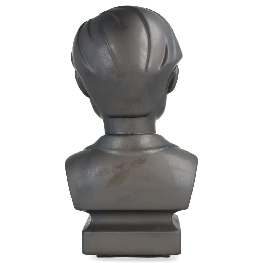 Andy Warhol Ceramic Bust Statue - 1960s Retro ASH GOLD Art Decor | Pop Art Collectible for Home & Office Display