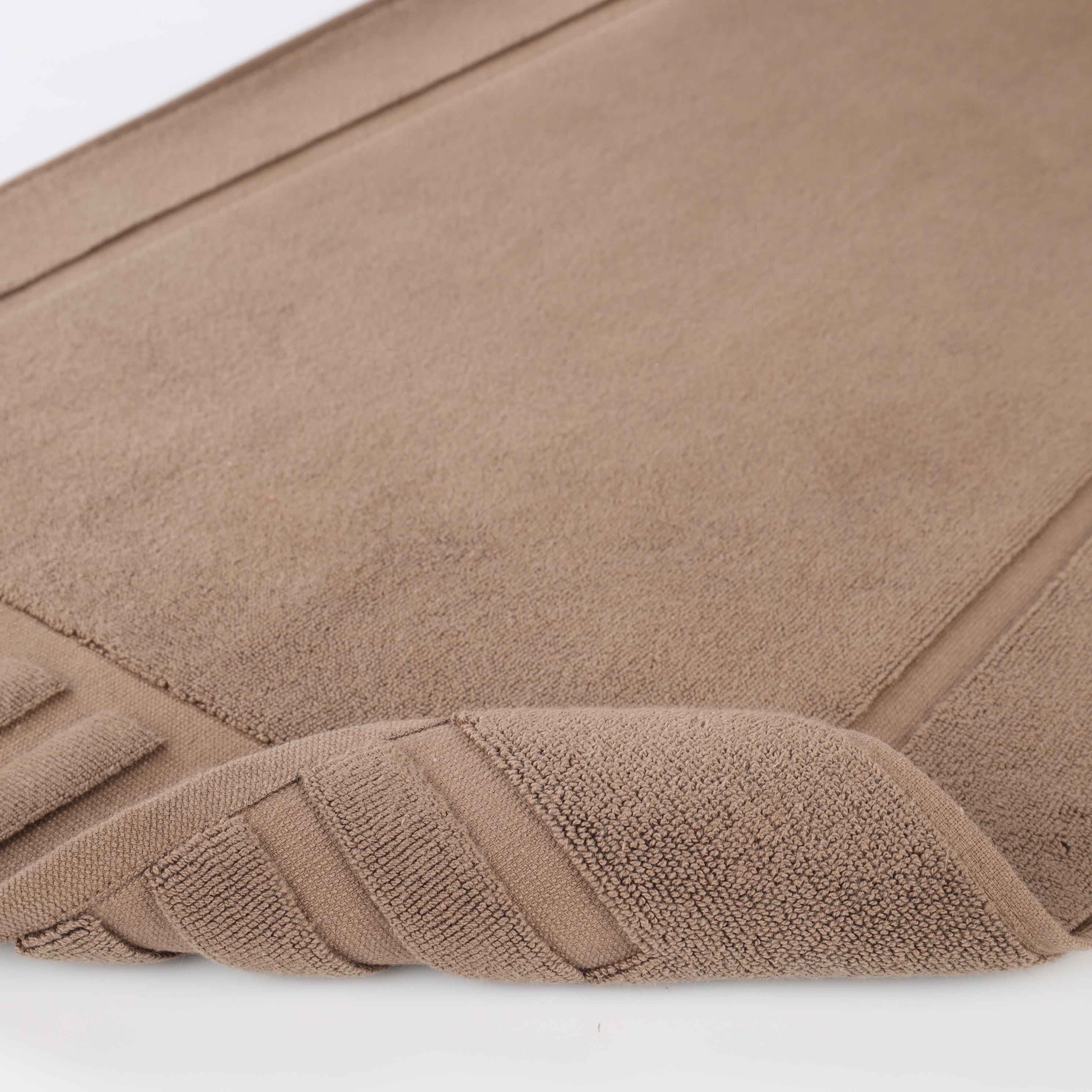 Premium Cotton Modern Geometric Border Bath Mat Set of 2 - Ultra Absorbent, Non-Slip, Quick Dry Bathroom Rug for Bath, Shower & Vanity Area
