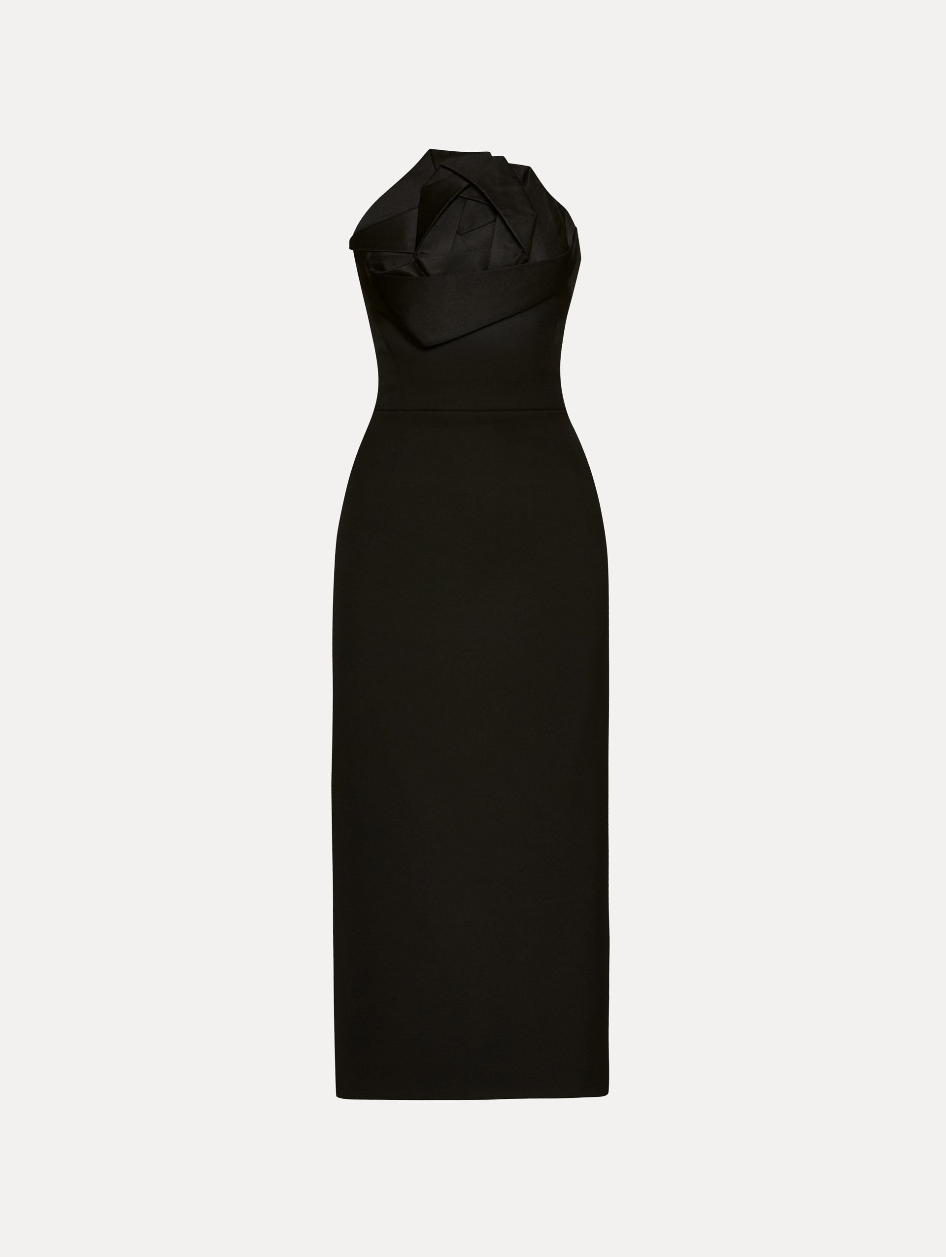 Rosette Tea Length Dress - Elegant Floral Print A-Line Dress for Women | Perfect for Weddings, Parties & Special Occasions