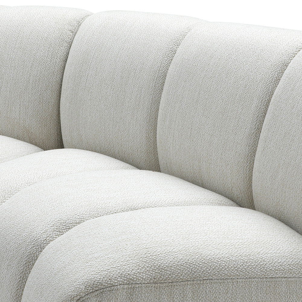 5-6 Seater Modular Sofa Set in Warm White - Modern Sectional Couch for Living Room, Lounge & Family Room - Dallas Collection
