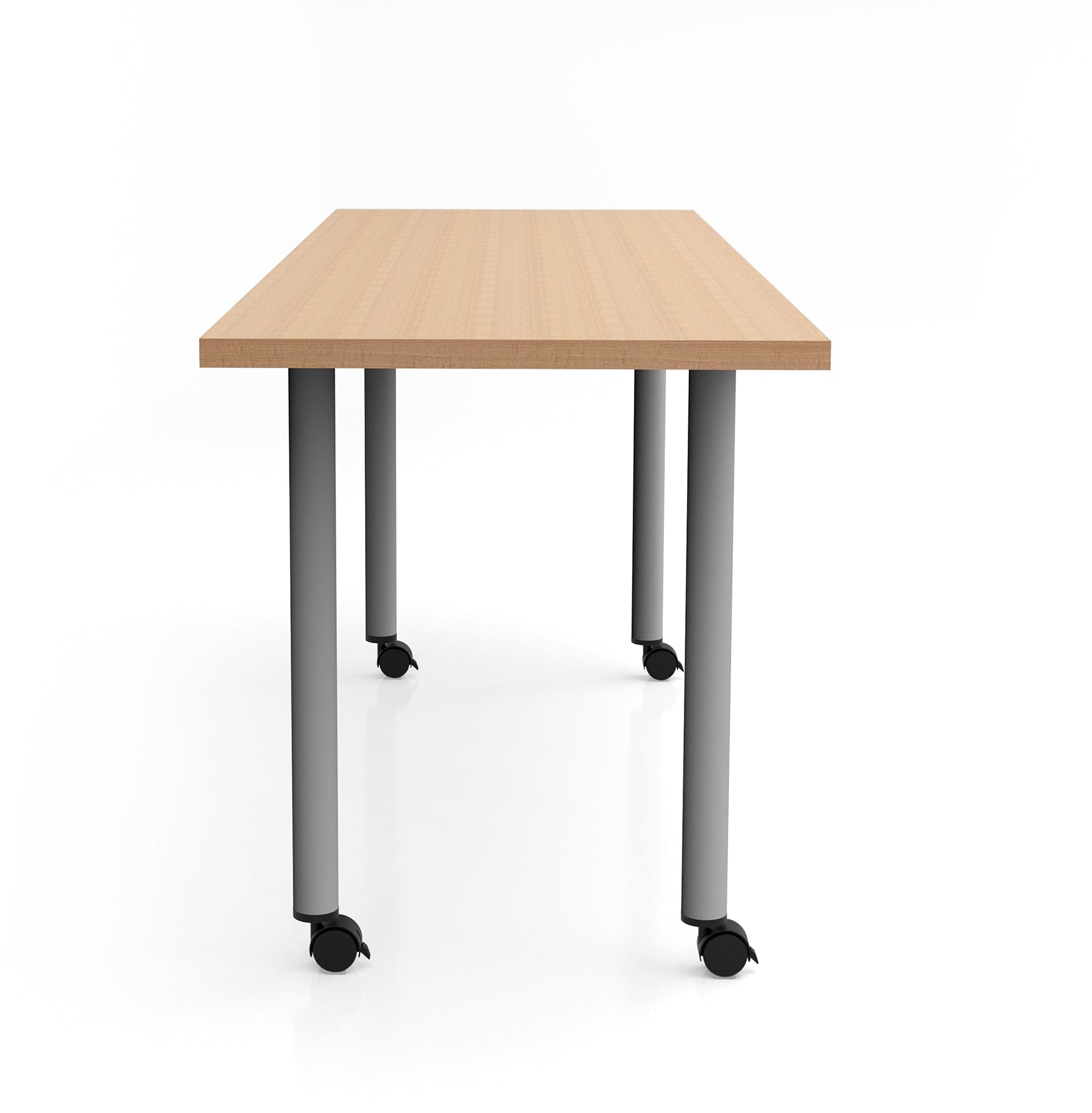 Safco JURNI 72 x 24 Inch Adjustable Height Multi-Purpose Table with Post Leg & Casters - Heavy Duty Workbench, Office Desk, Craft Table for Home & Commercial Use [JN7224NFXPCA]