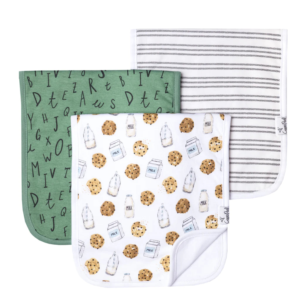 3 Pack Soft Organic Cotton Burp Cloths for Babies - Ultra Absorbent & Gentle on Skin - Perfect for Feeding, Spit-Up & Messy Moments