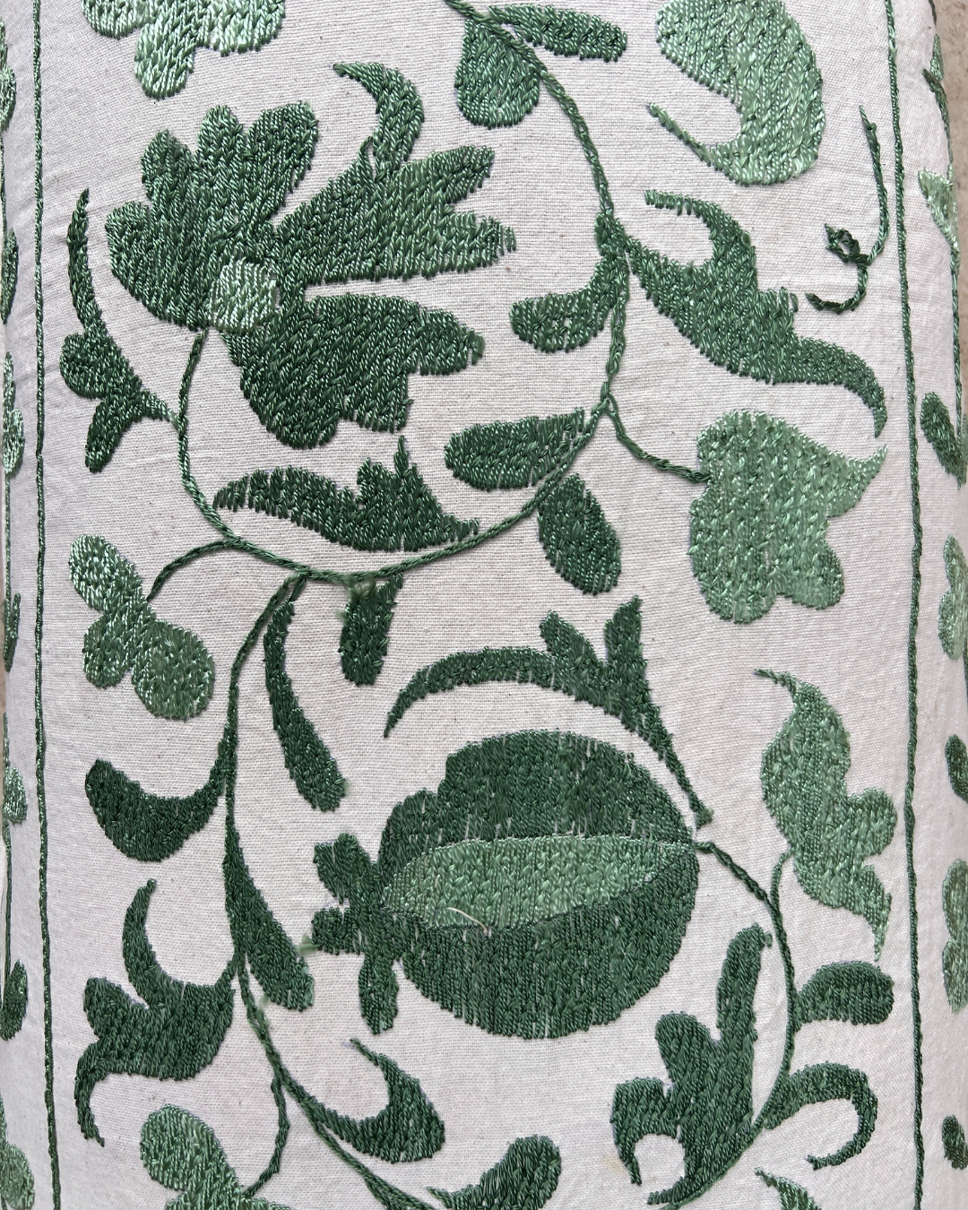 Premium Green Jumbo Rectangle Suzani Cushion Cover - 21