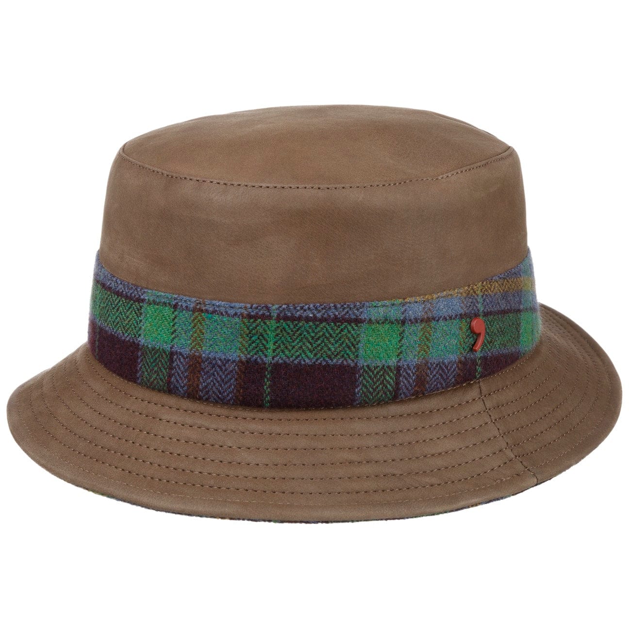 Alfonso D'Este Max Bucket Leather Hat - Premium Genuine Leather Fashion Hat for Men & Women | Perfect for Outdoor Activities, Travel & Casual Wear