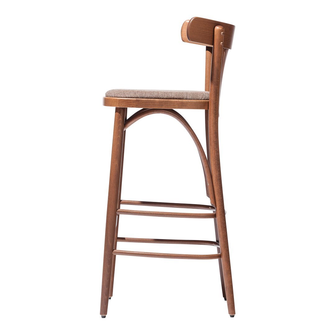 Premium Upholstered Bar Stool with Beech Wood Frame - 56