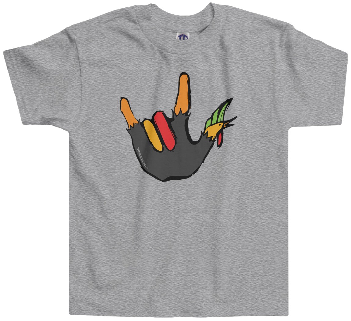 Threadrock Little Boys' Thanksgiving Hand Turkey Graphic Toddler T-Shirt - Cute Holiday Outfit for Family Gatherings & Turkey Day Photos