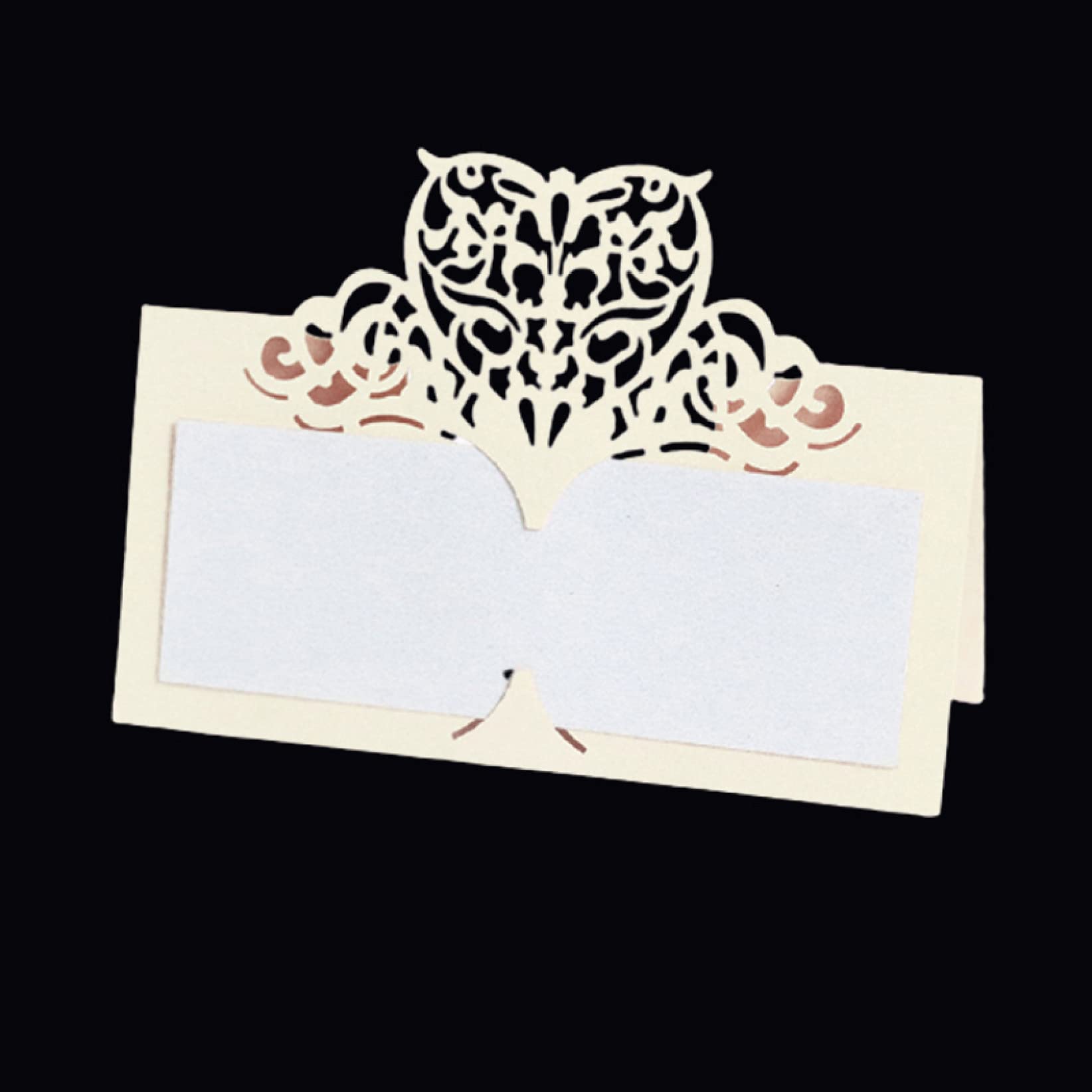 YURASIKU 50/100 Pcs Laser Cut Love Table Name Cards - Elegant Wedding Banquet, Birthday Party Place Cards with Romantic Design | Perfect for Table Setting, Bridal Shower, Anniversary & Special Event Decorations