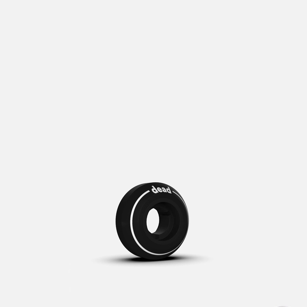 Dead 45mm/101a Skateboard Wheels (4 Pack) - Black/White - High Performance Wheels for Street Skating, Park Riding & Cruising