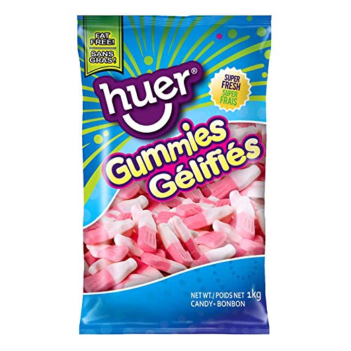 HUER - Strawberry Frosty Bottles Candy - 1 KG Bulk Candy for Parties, Gifts & Dessert Toppings | Sweet & Tangy Hard Candy for Kids & Adults