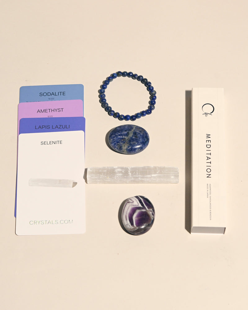 Mindfulness Meditation & Relaxation Kit for Stress Relief - Essential Aromatherapy, Crystals & Guided Journal for Yoga, Spa & Home Wellness