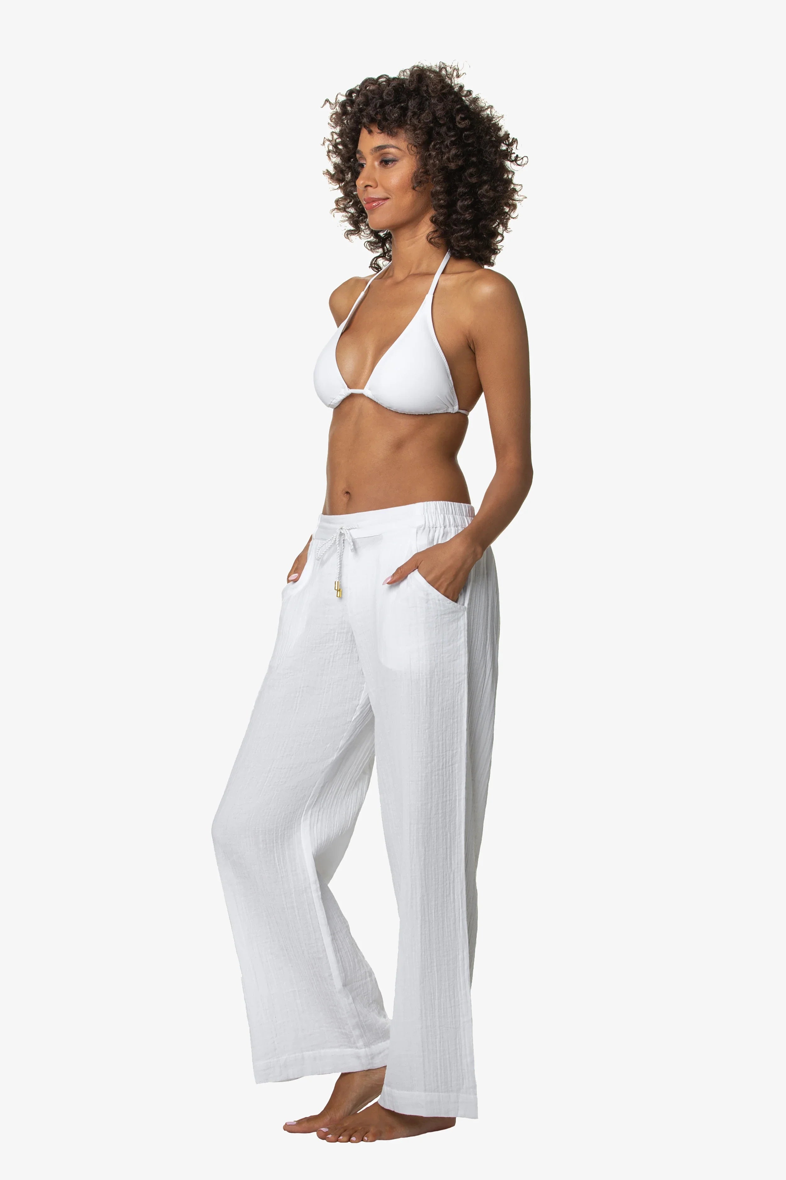 Stylish White Weekender Pants for Women - Comfortable Travel & Casual Wear | Perfect for Weekends, Vacations & Everyday Outfits
