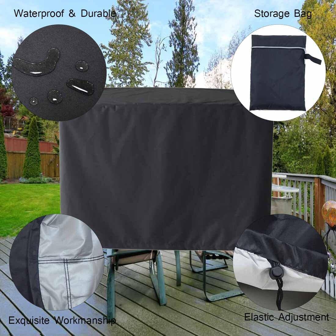 46x46x29 Inch Waterproof Square Patio Table Cover - Heavy Duty Outdoor Furniture Protector for Dining Tables, Dust & Weather Resistant with Storage Bag - Perfect for Garden, Deck, Balcony & Indoor Use