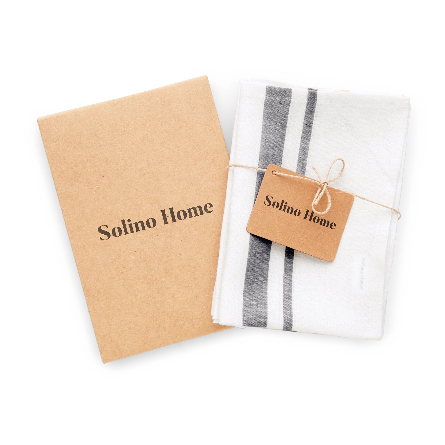 French Striped Kitchen Towels Set of 2 - Absorbent Cotton Dish Cloths for Drying Dishes & Cleaning - Perfect for Farmhouse & Coastal Style Kitchens