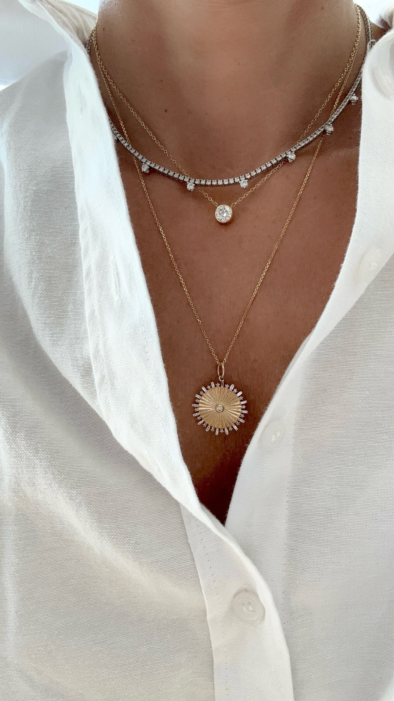 Lexi II Baguette Disc Charm - Elegant Gold/Silver Jewelry for Women | Perfect for Everyday Wear, Parties & Special Occasions