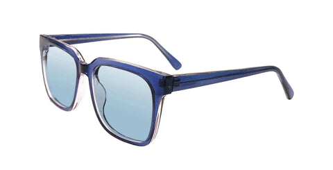 Stylish Translucent Blue Violet Reading Sunglasses ST6179 - UV Protection for Outdoor Reading & Driving