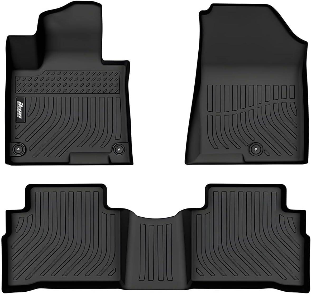 IKON 3D Custom All-Weather Floor Mats for 2023-2025 Kia Sportage (Non-Hybrid) - 3-Piece Set with 1st & 2nd Row Protection - Durable Carpet Liners for Mud, Snow & Spills - Perfect for Daily Commute, Road Trips & Family Adventures