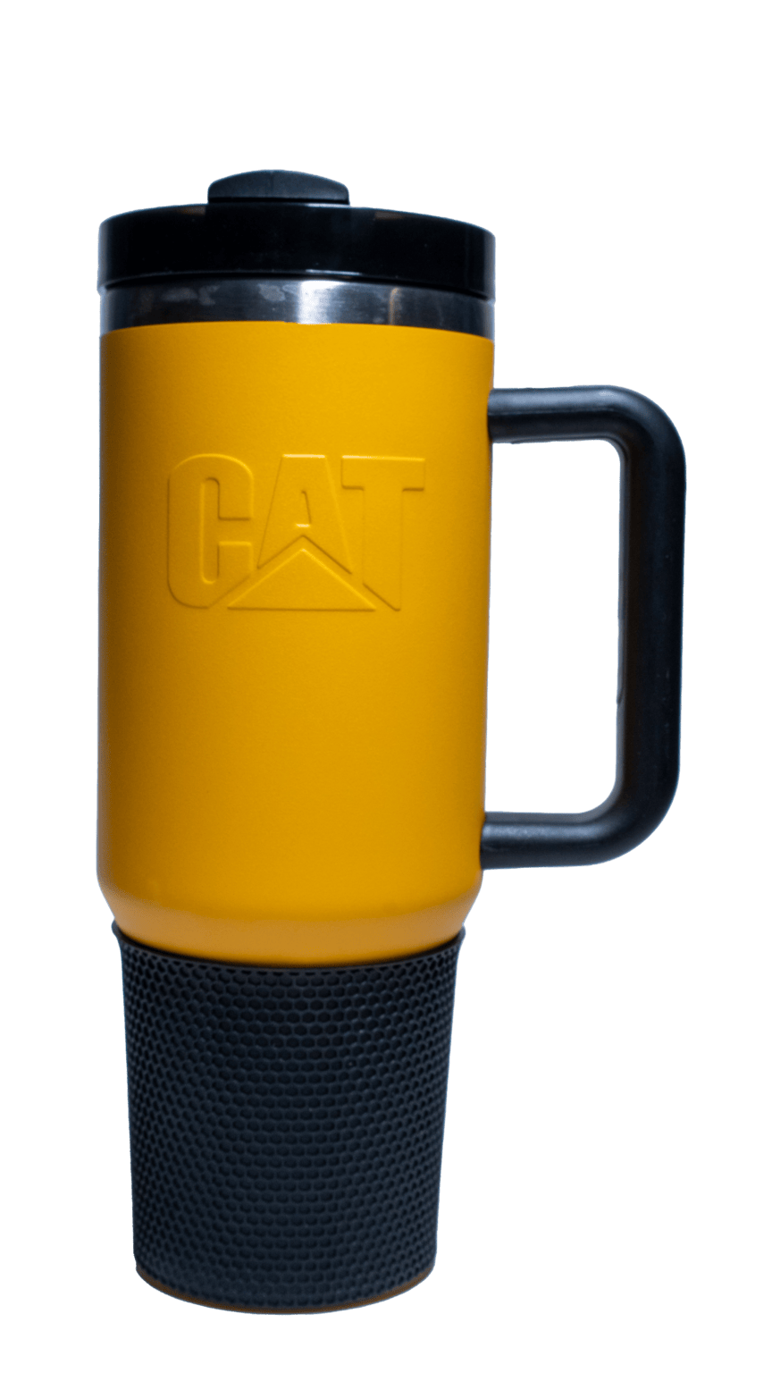 40oz Yellow Stainless Steel Tumbler Cup with Lid and Straw - Insulated Vacuum Travel Mug for Hot & Cold Drinks - Perfect for Office, Gym, Hiking and Outdoor Activities