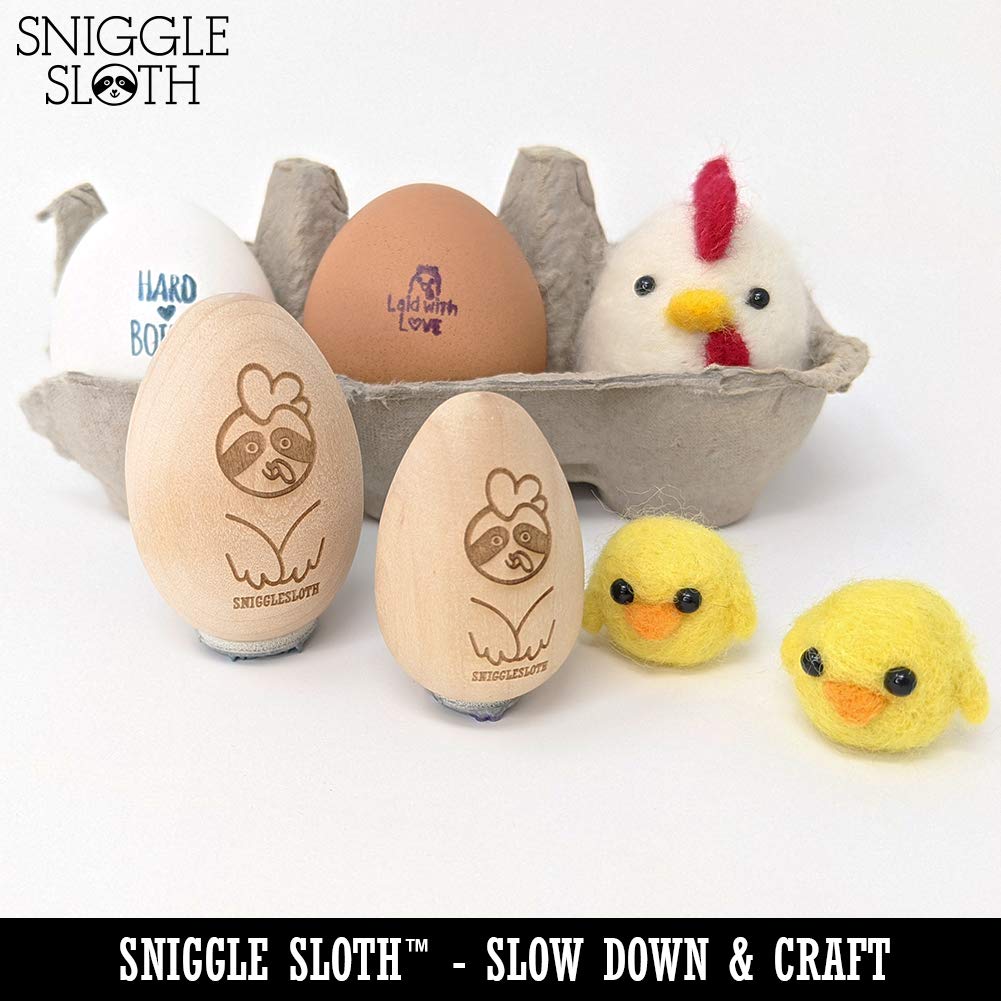 Bad Egg Punk with Sunglasses & Banner Chicken Egg Rubber Stamp - 3/4 Inch Small - Perfect for DIY Crafts, Scrapbooking & Card Making