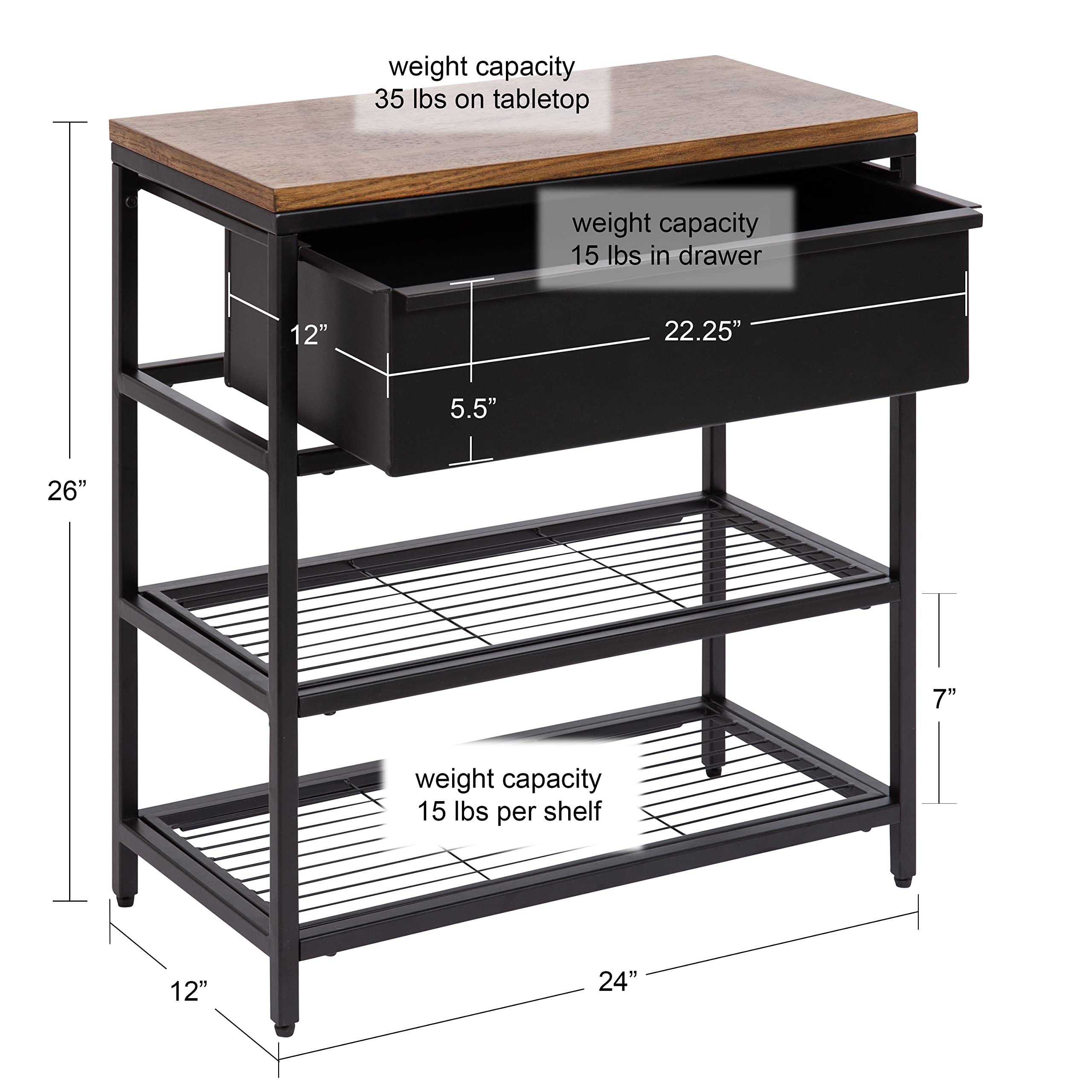 Kate and Laurel Randall Decorative Storage Table - 24