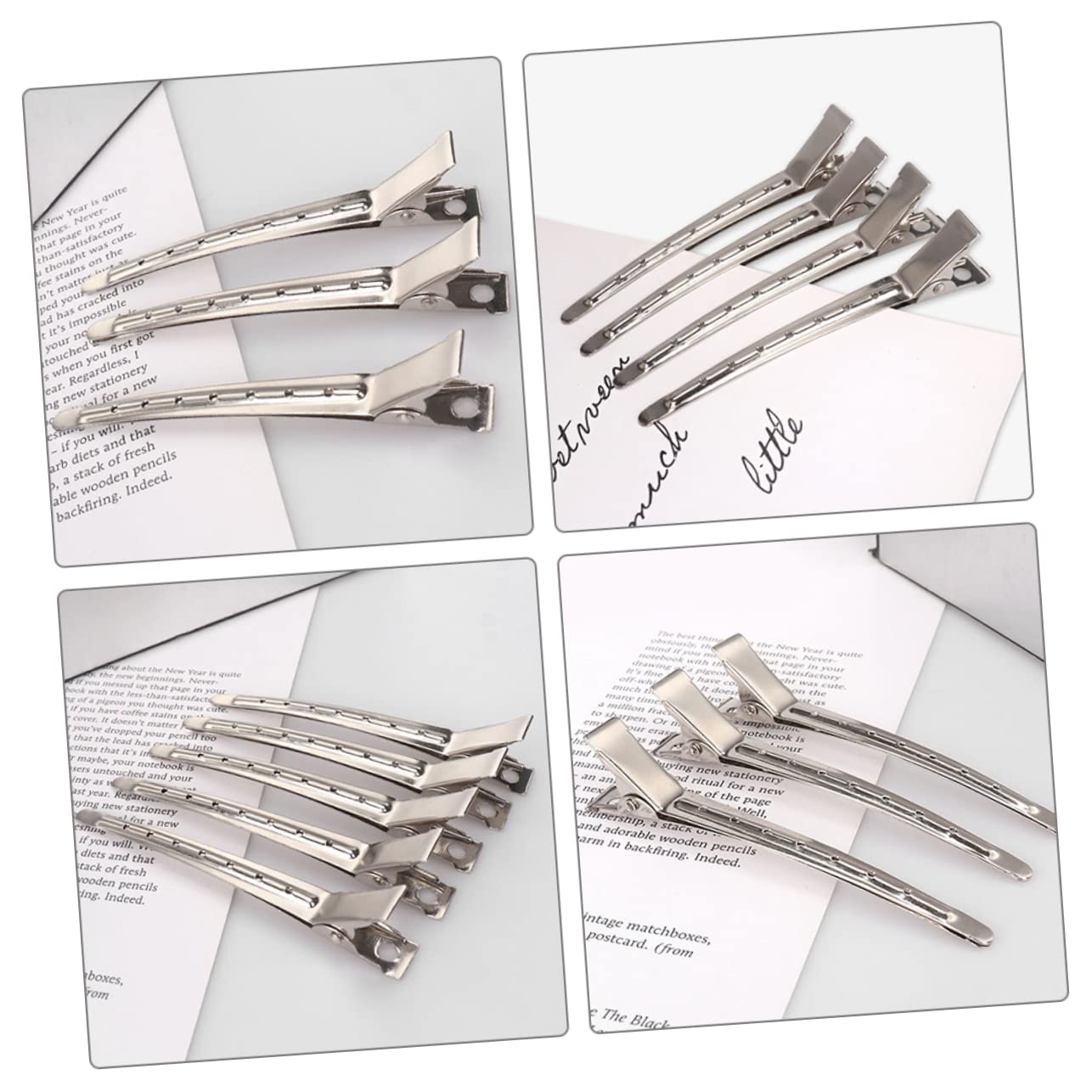 Professional 12pcs Round Hair Sectioning Clips for Styling - Salon & Barber Hairdressing Supplies by MERRYHAPY | Perfect for Hair Coloring, Cutting & Styling at Home or Salon