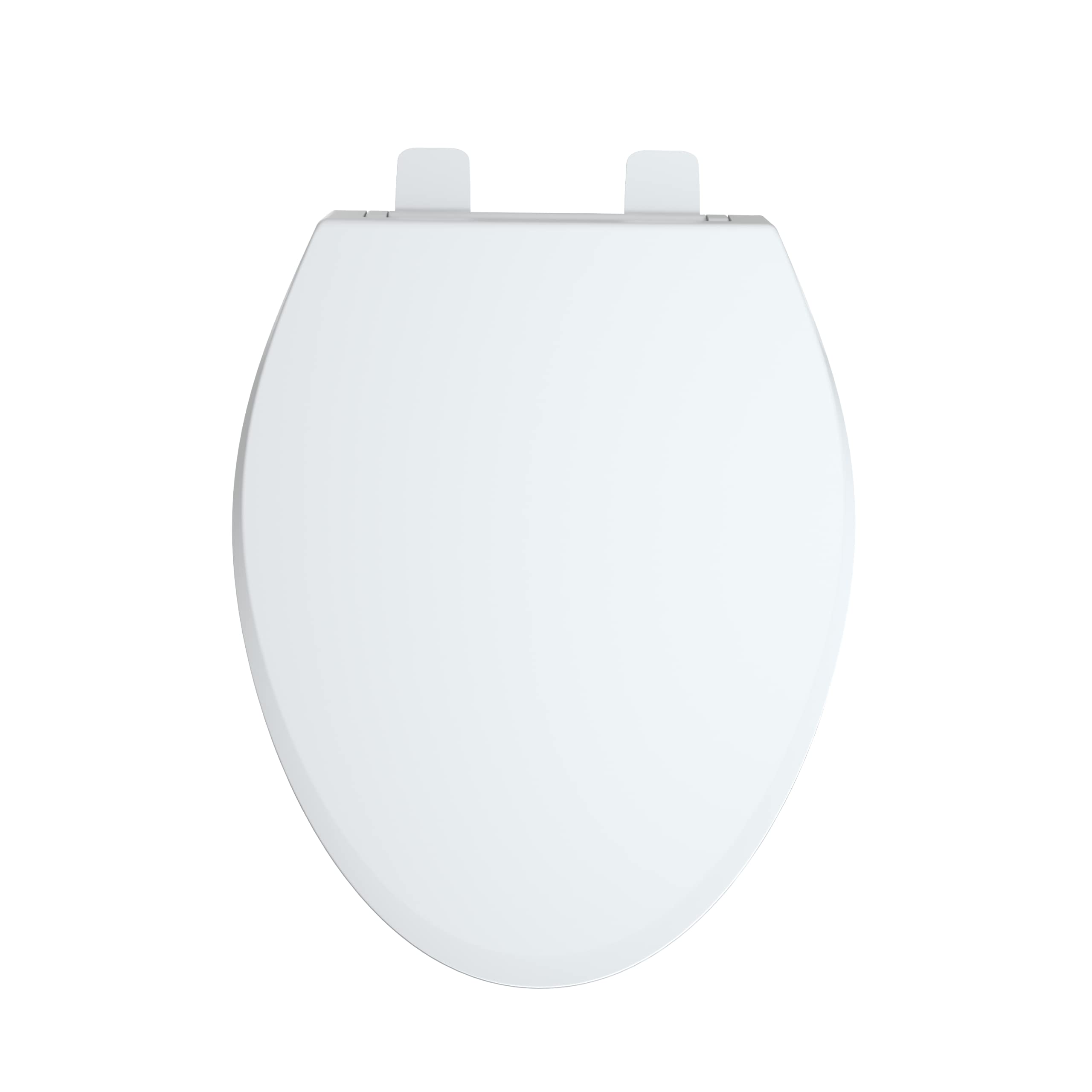 Heavy Duty Elongated Toilet Seat with Quiet Close - Supports 400 lbs - Quick Release & Easy Installation - White Plastic - Perfect for Standard Toilet Bowls in Homes, Offices & Public Restrooms