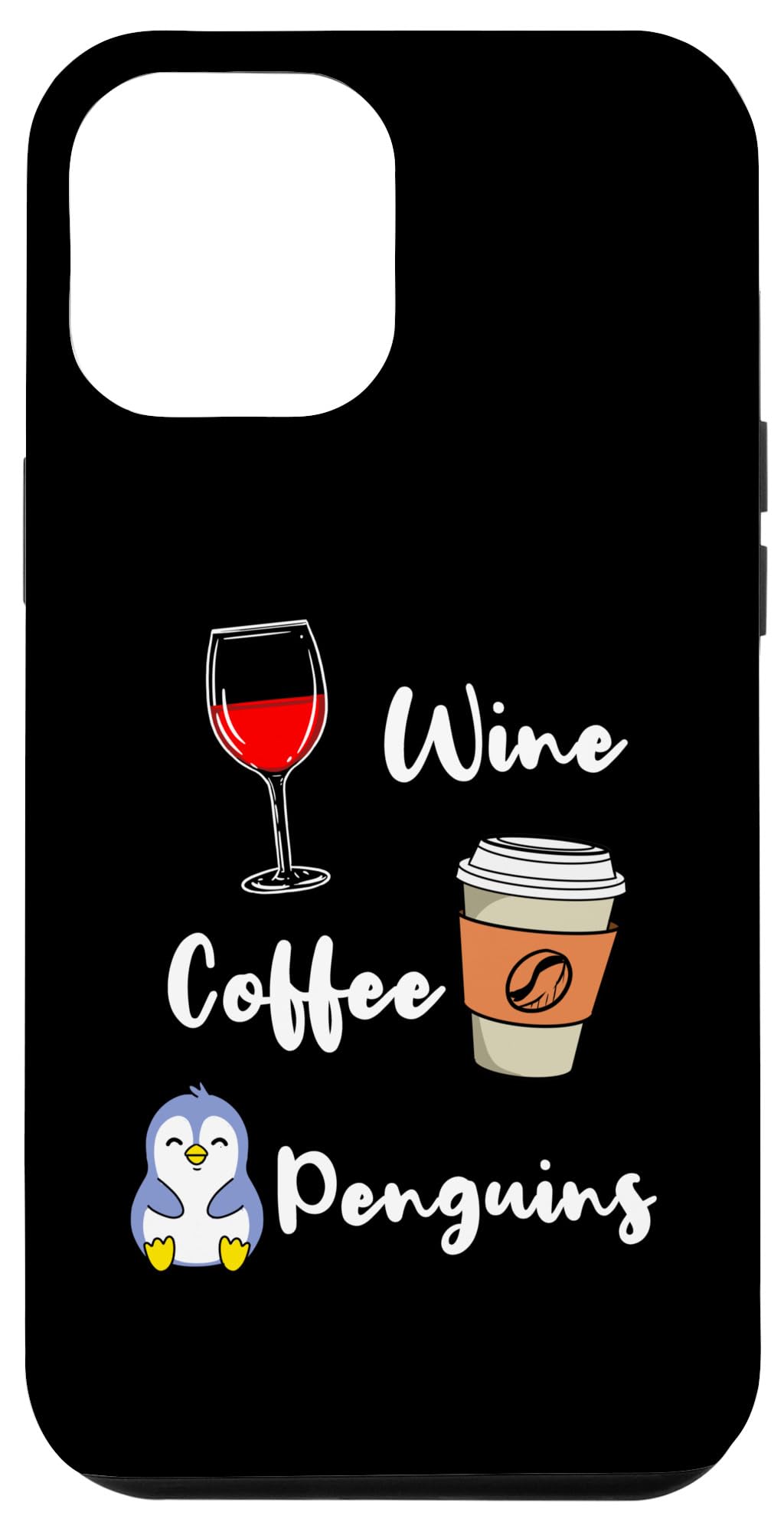 iPhone 12 Pro Max Case - Premium Luxury Wine & Coffee Color Penguin Design - Slim Protective Cover for Everyday Use, Work & Travel