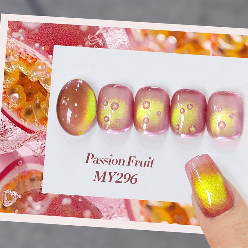 Yellow Cat Magnetic Gel Polish MY296 Passion Fruit 10ml - Long Lasting Nail Art for Manicure & Pedicure - Perfect for Salon, Home Use & Special Occasions