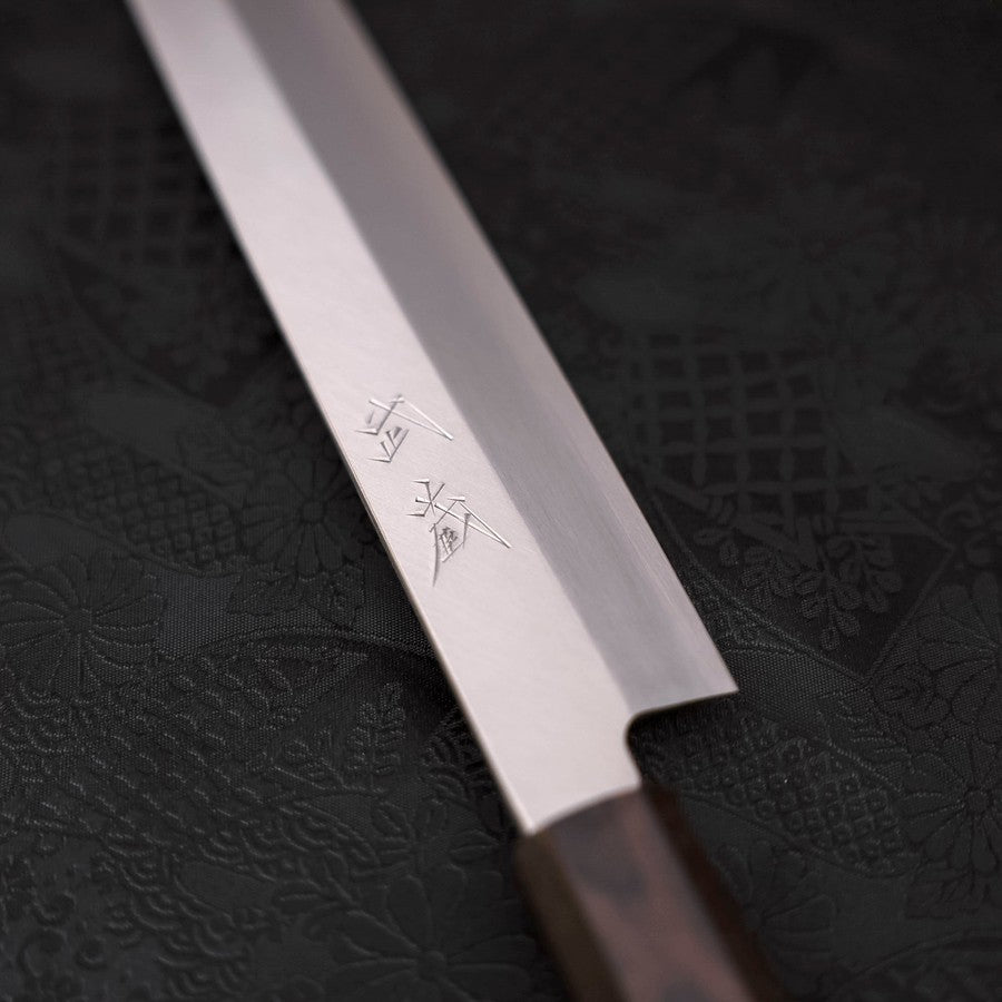 Premium Yanagiba Sushi Knife - AUS 10 High Carbon Steel Blade, Polished Ebony Handle, 270mm - Perfect for Sushi Chefs & Japanese Cuisine Preparation