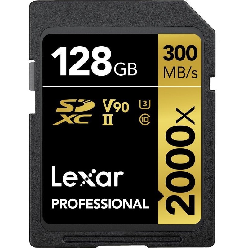 Lexar Pro SDXC Gold Series 2000X 32GB/64GB/128GB High-Speed Memory Card - Single or Multi Pack for DSLR, 4K Camera, Drone & Action Cameras