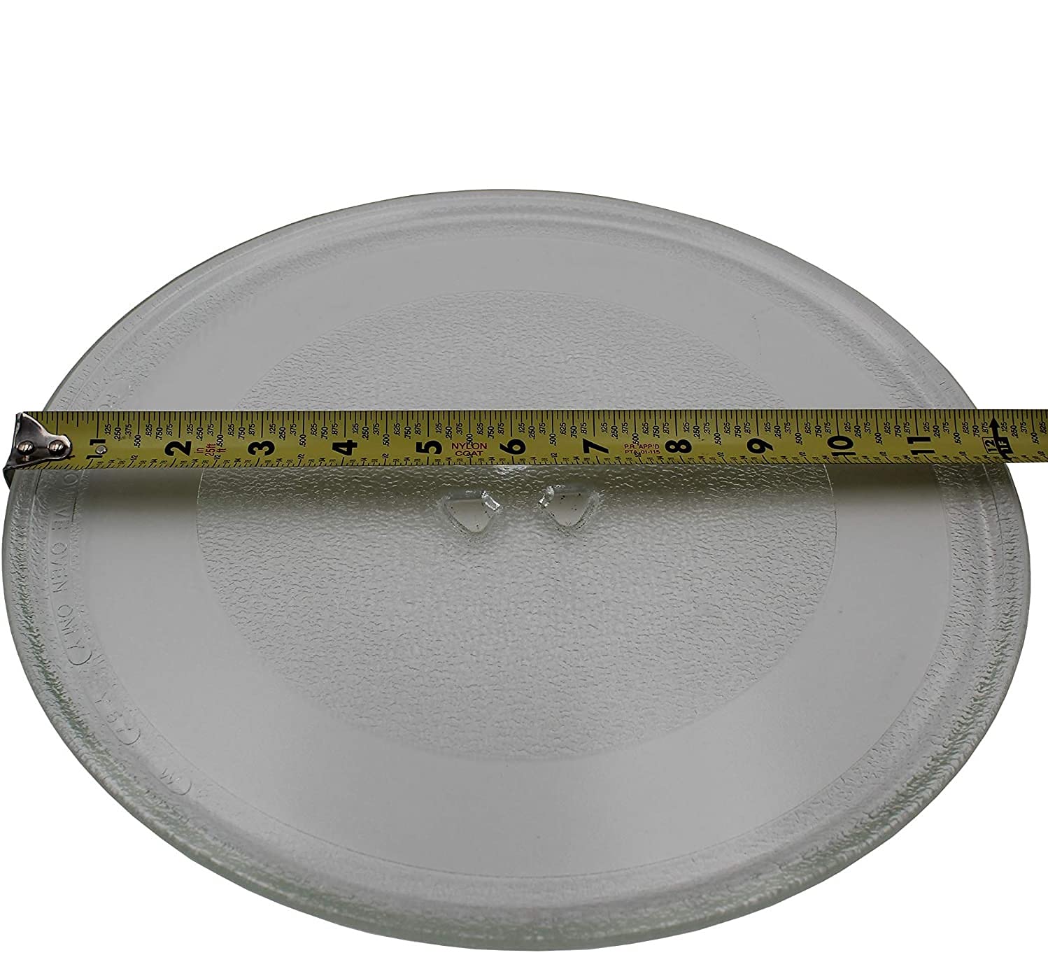KitchenAid Microwave Glass Turntable Replacement - 12 Inch Diameter Glass Plate with Y Center (9.6 Inch) - Compatible with Most Microwave Ovens - Perfect for Heating Food Evenly & Replacing Broken Turntables