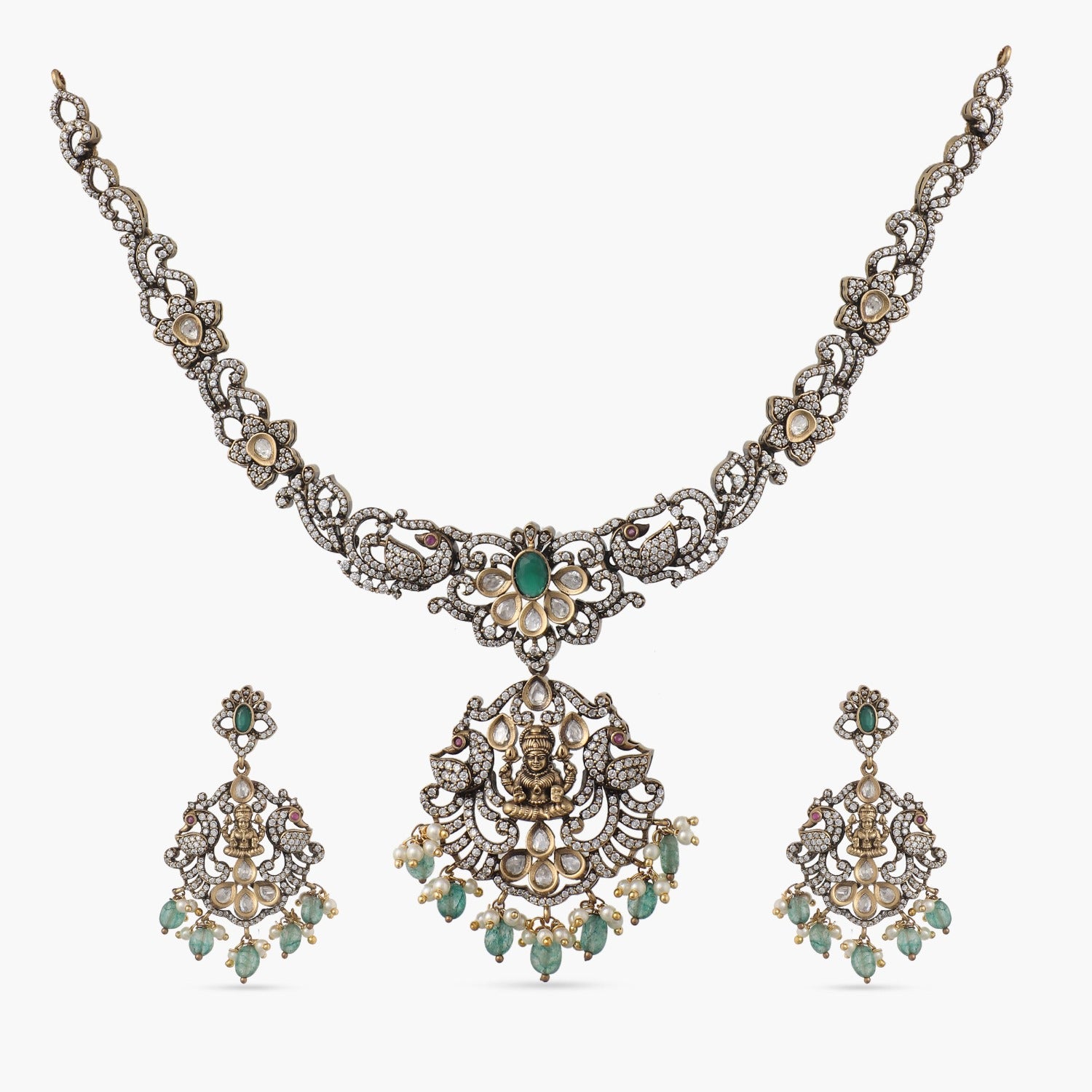 Atreyi Nakshatra Cubic Zirconia Sterling Silver Necklace Set for Women - Elegant Jewelry Gift for Birthday, Anniversary & Special Occasions