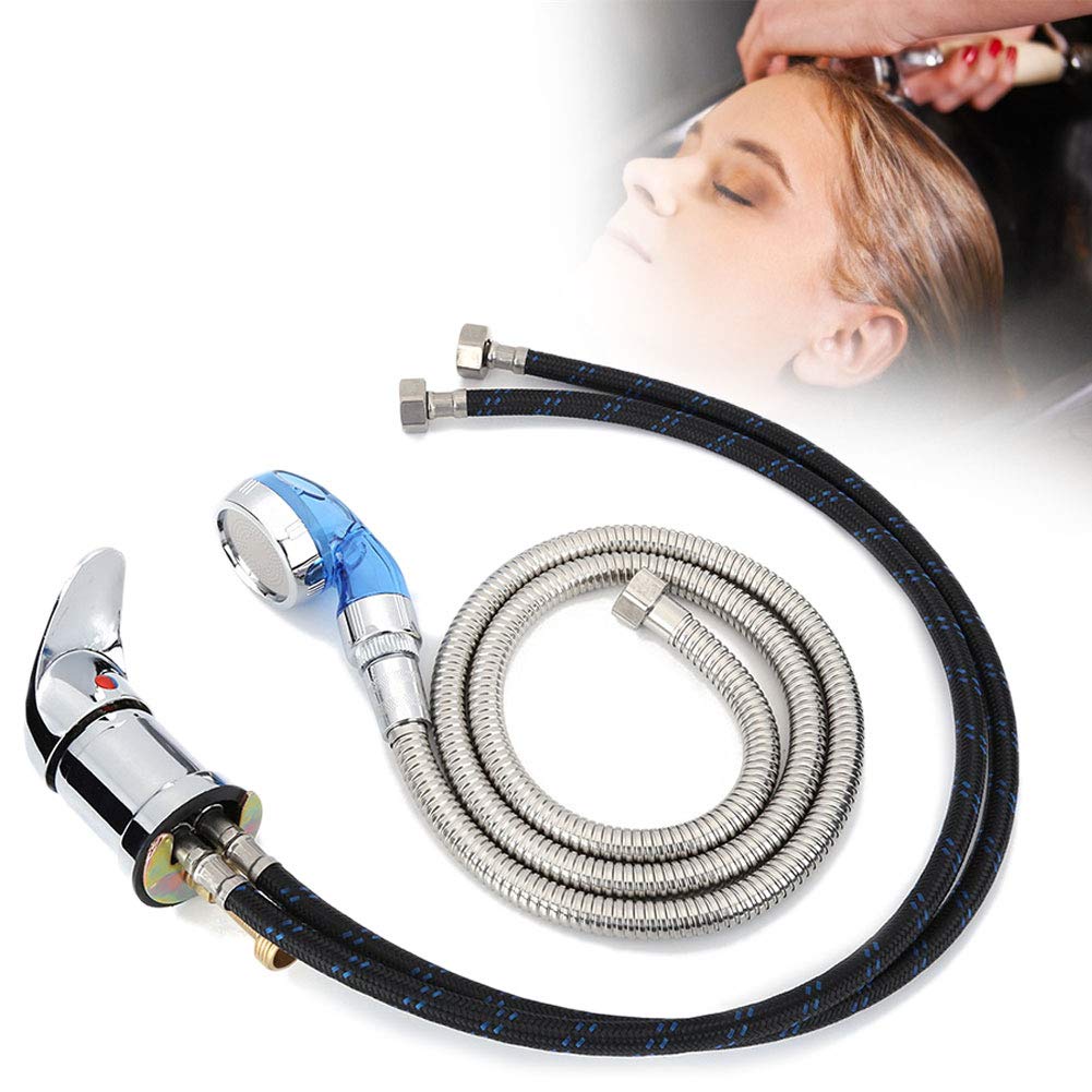 70cm Shampoo Bed Faucet with 120cm Hose & Shower Head - Professional Hair Salon Accessories for Washing & Styling - Perfect for Salon, Spa & Pet Grooming Stations