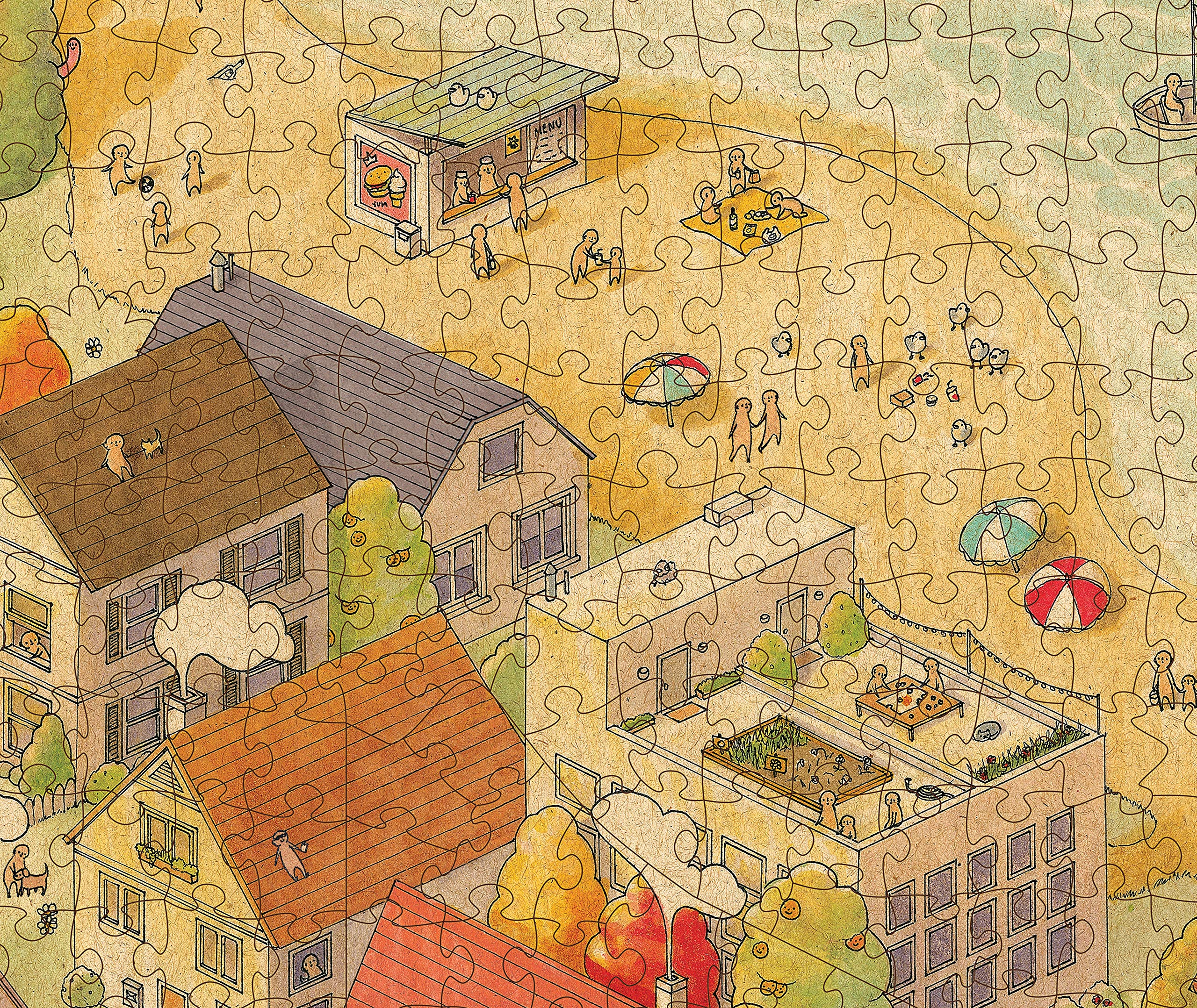 1000-Piece Jigsaw Puzzle - The Sunny City by Magic Puzzle Company | Series 1 | Fun Family Game Night & Relaxing Brain Teaser Activity