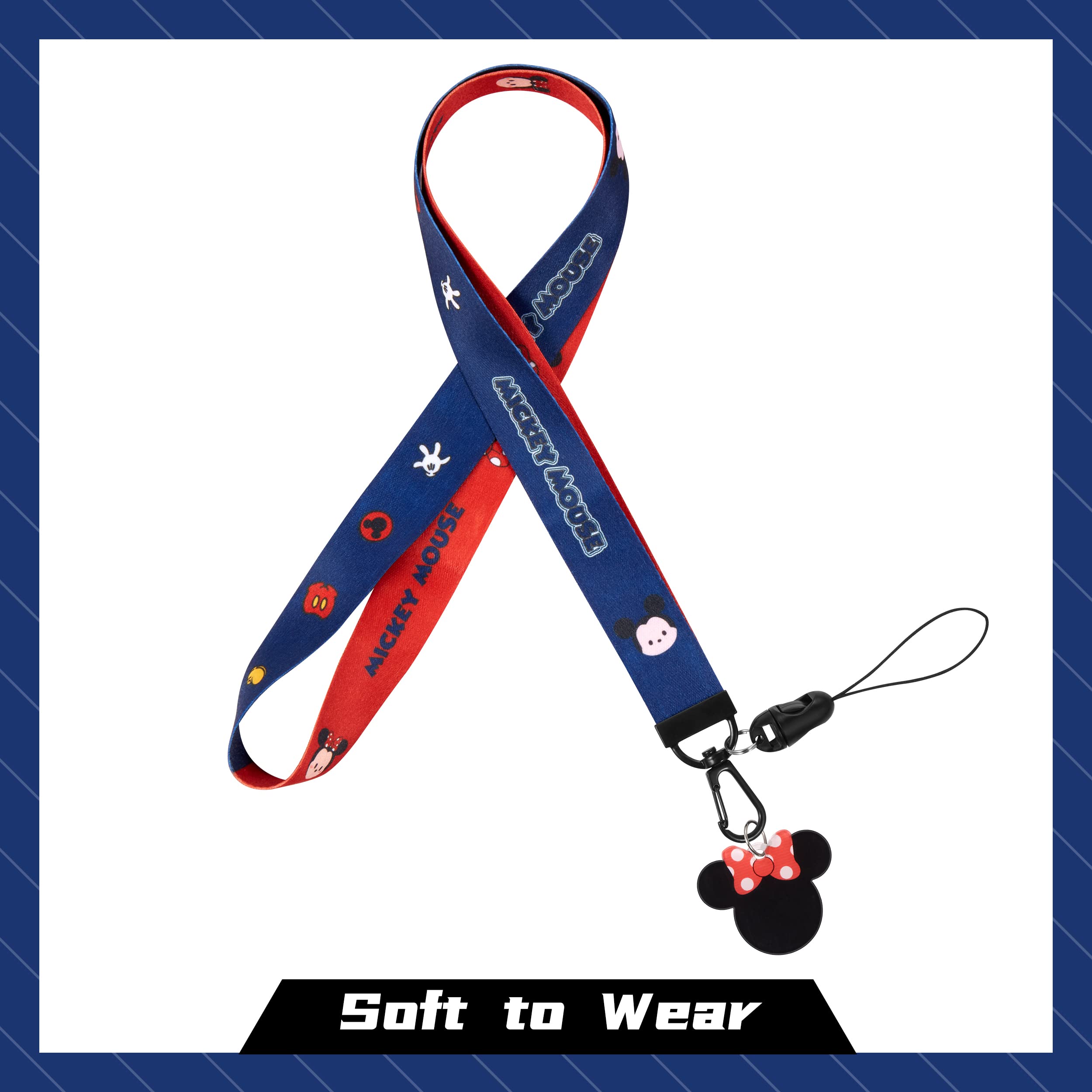 Cute Kawaii Cartoon Key Lanyard for ID Badges & Keys - Office, School, Events
