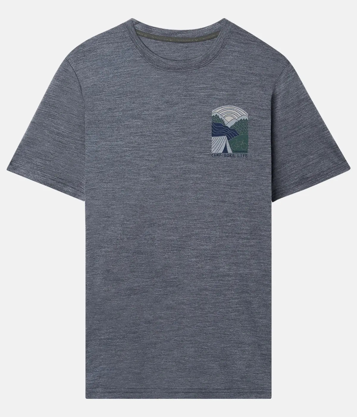 Men's Merino Wool Cooling T-Shirt for Camping & Biking - Breathable Outdoor Activewear for Hiking, Cycling & Adventure