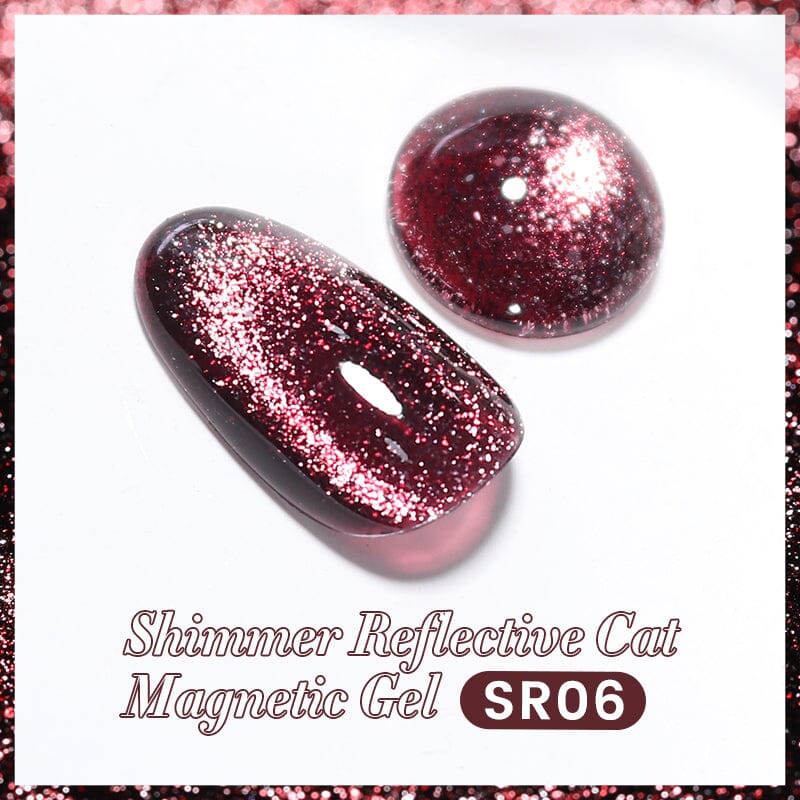 Shimmery Reflective Cat Eye Magnetic Gel Polish - 10ml SR06 - Long Lasting Nail Art for Parties & Special Occasions