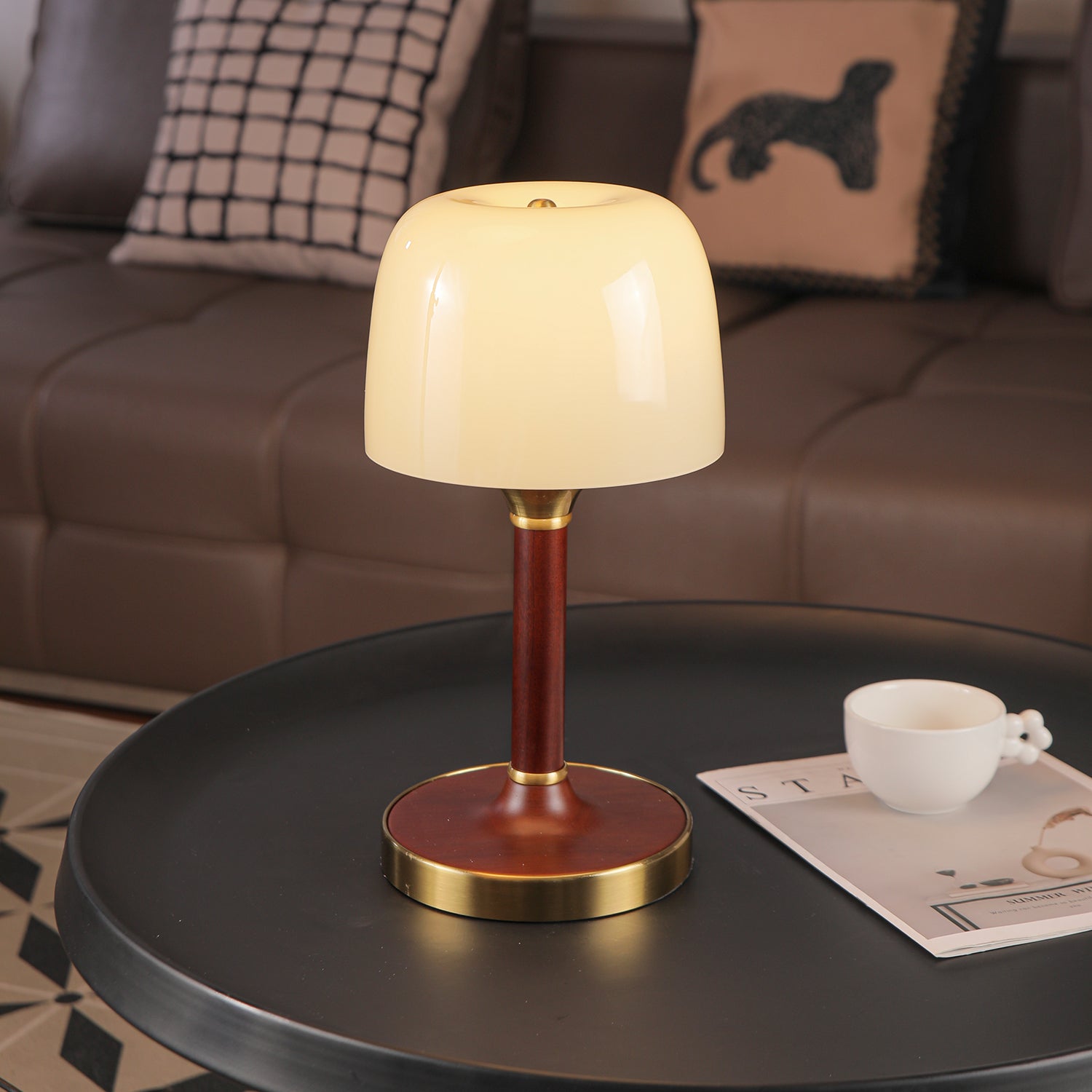 Elio Modern LED Table Lamp - Adjustable Brightness, USB Charging Port, Nightstand & Desk Light for Bedroom, Office, Living Room - Perfect for Reading, Working & Relaxing
