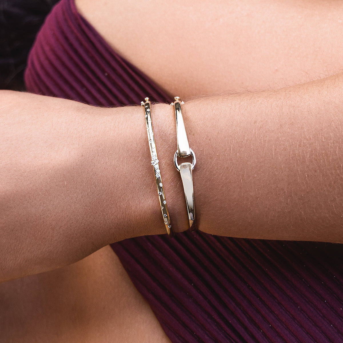 Elegant Diamond Stardust Bracelet for Women - 14K Gold Plated Cubic Zirconia Tennis Bracelet | Perfect for Weddings, Anniversaries & Special Occasions