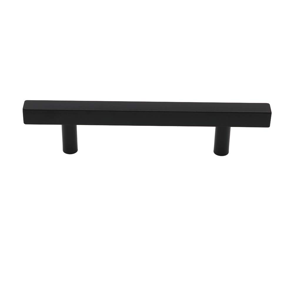 Peaha 10 Pack Black Cabinet Pulls - 4-1/2 Inch Hole Centers, Matte Finish Kitchen & Bathroom Drawer Handles, PHJ22BK115 - Perfect for Modern Cabinets, Dressers, and Furniture Hardware Upgrades