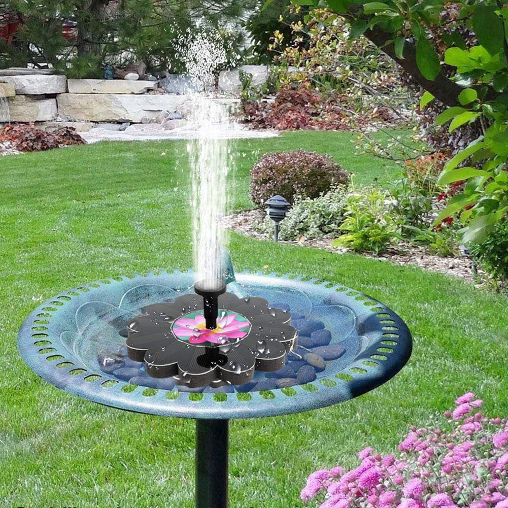Kuweot Solar Fountain Pump - 6V 1.4W Brushless Motor Floating Water Fountain for Outdoor Garden, Pond, and Landscape Decoration | Perfect for Backyard, Patio, and Bird Bath Water Feature